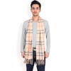 anna-Kaci Men's Classic Plaid Patterned Scarf with Fringed Edges Soft Lightweight Winter Accessory for Timeless Style - 2 of 4