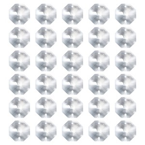 Unique Bargains Crystal Pendants Octagon Beads for DIY Lamp Arts Crafts Decoration 30 Pcs - 1 of 4