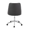 TiramisuBest Contemporary Swivel Task Chair with Chrome Casters, Black PU Leather, Adjustable Height - 4 of 4