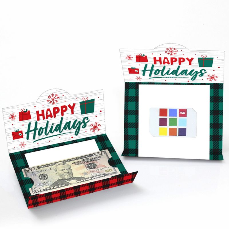 Big Dot of Happiness Holiday Thank You - Christmas Appreciation Money And Gift Card Holders - Set of 8, 2 of 5
