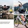 BABYYER 3-Piece Water Bottle Set (64oz, 26oz, 9oz) With Time Markings & Straw Lid - For Gym, Office, Hiking & Travel - 2 of 4
