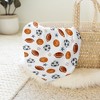 Sweet Jojo Designs Boy Swaddle Baby Blanket Watercolor Sports Theme Multicolor - 4 of 4
