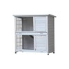 Rabbit Hutch Outdoor,2-Story Rabbit Cage Indoor with Run, Bunny Cage with 2 Removable No-Leak Trays, Non-Slip Ramp, Waterproof Roof, Fence - 4 of 4