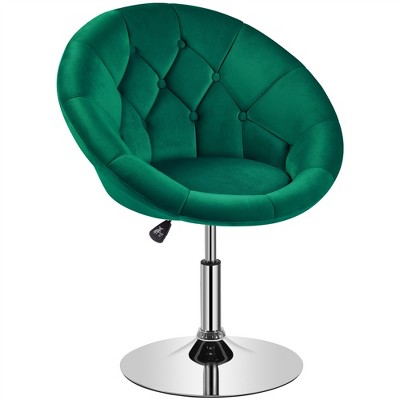 Yaheetech Swivel Tufted Height Adjustable Barrel Chair Accent Chair