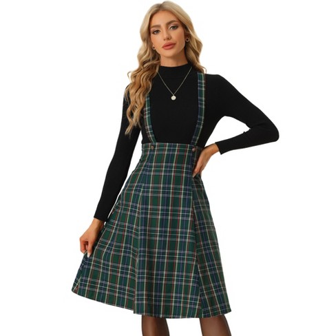 Pinafore skirt green best sale