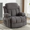 360° Swivel Recliner Massage Chair with Heating, USB Charging, Cup Holders & Side Storage, Velvet Upholstery - 2 of 4