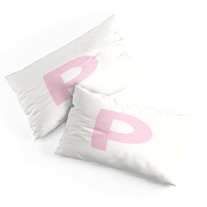 Deny Designs King April Lane Art Block Monogram Microfiber Printed Pillow Sham - 1 of 3