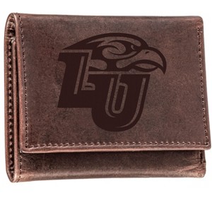 Evergreen NCAA Liberty Flames Brown Leather Trifold Wallet Officially Licensed with Gift Box - 1 of 1