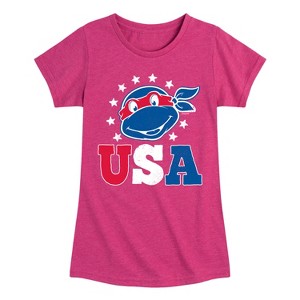 Girls' - Teenage Mutant Ninja Turtles - USA Raphael Fitted Short Sleeve Graphic T-Shirt - 1 of 4