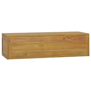VidaXL Wall-mounted Bathroom Cabinet 43.3"x17.7"x11.8" Solid Wood Teak - 1 of 4