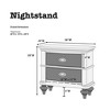 Vynxaria Luxury Classic Antique Silver / Champagne Finish 1pc Nightstand Storage Space Bedside Table Bedroom Furniture - 4 of 4