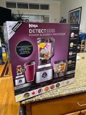 Ninja Detect Kitchen System Power Blender + Processor with Blend Sense Technology, Silver, TB400