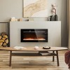 HOMCOM 36" Electric Fireplace Heater Recessed or Wall Mounted with Remote Control, 8H Timer, Adjustable Flame Color and Brightness, Log and Crystal - 3 of 4