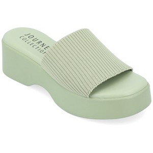 Journee Collection Womens Emani Platform Slip On Sandal - 1 of 4