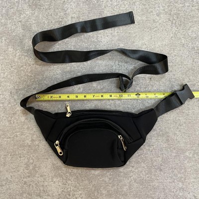 Plus size/Size inclusive Black Unisex Fanny Pack/Crossbody/Belt bag with  adjustable strap. Lemon belt bag. 59 inch (3XL (59in) to Small (29in)) band.