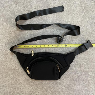 Zodaca Plus Size Black Fanny Pack, Crossbody Bag with Adjustable Belt  Straps Fits 34-60 Inch Waist (Expands to 5XL)