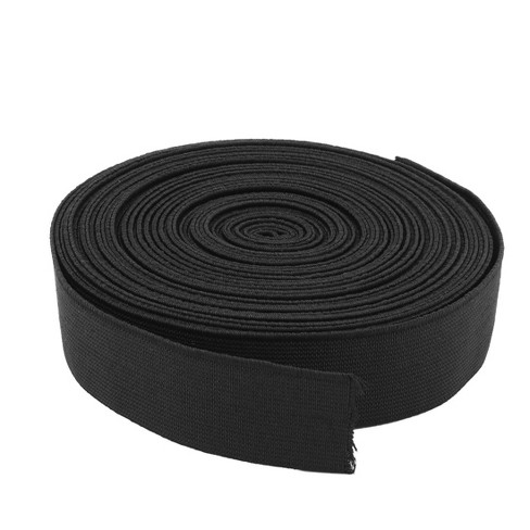 Unique Bargains Polyester Stretchy Braided Elastic Band 10.94 Yards Black 1 Pc - image 1 of 4