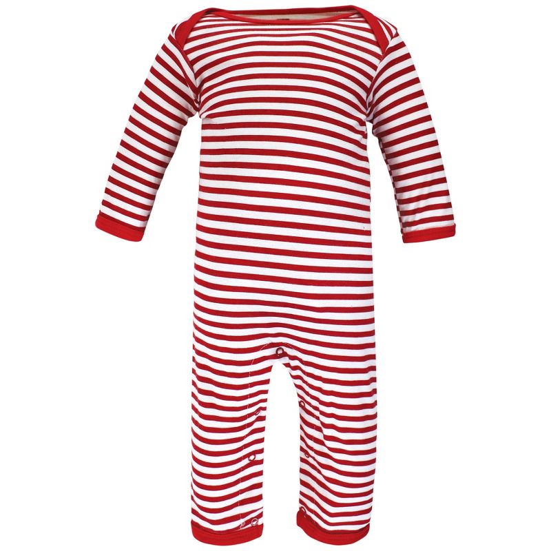 Hudson Baby Infant Boy Cotton Coveralls, Christmasaurus, 6 of 7