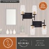 VAXCEL WarrenBlack and Brass Mid Century Modern Bathroom Vanity Wall Light Fixture Clear Glass - 4 of 4