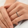 Pompeii3 Black Diamond Eternity Ring 14K Rose Gold 1 1/2 Carat Womens Wedding Stackable - 4 of 4