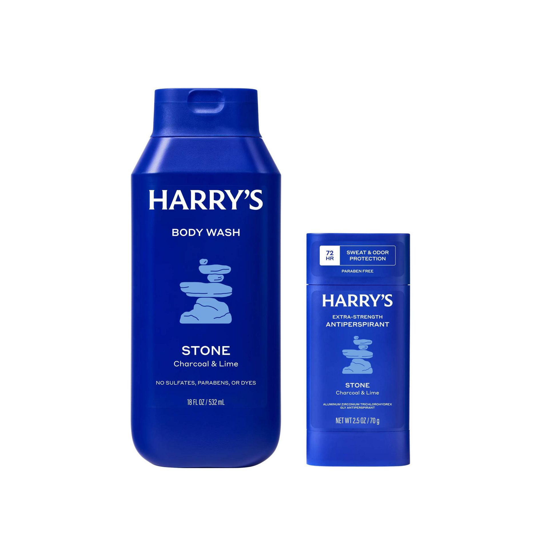 Harry's Men's Stone 18 fl oz Body Wash + 2.5oz Solid Antiperspirant and Deodorant