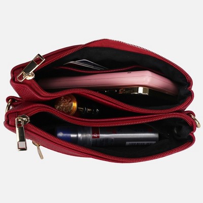 MKF Collection Multi Compartment Crossbody Bag with Zip Closure, Elsie | MKF Collection by Mia K - Seafoam — фото 6