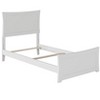 AFI Furnishings Metro Twin Traditional Bed with Matching Footboard and Turbo Charger in White - 4 of 4