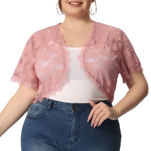 Lace shrugs plus size best sale