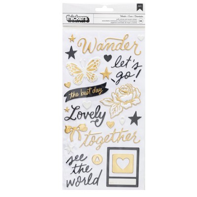 Thickers Maggie Holmes Round Trip Wander Phrase Stickers - 66pcs