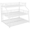 Whisen Metal Twin XL/Full XL/Queen Triple Bunk Bed with Long and Short Ladder and Full-Length Guardrails - 4 of 4