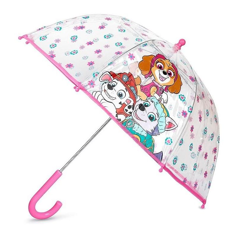 Paw Patrol Girl's Clear Bubble Umbrella- Ages 3-10, 1 of 3
