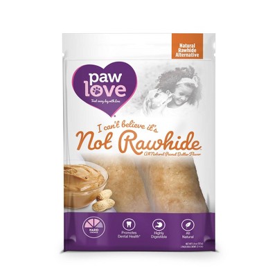 Paw Love I Can't Believe It's Not Peanut Butter Rawhide Dog Treats - 2 ct