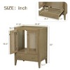 NicBex Bathroom Vanity with/without Ceramic Sink,1 Door&1 Drawer,Solid Wood Frame Bathroom Storage Cabinet,No Faucet Included.Natural - 4 of 4
