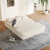 75'' Convertible Sofa Bed,2-in-1 Foldable Sleeper Sofa with Blanket and Pillows,Corduroy Chaise Lounge Sofa for Living Room-Maison Boucle - 2 of 4