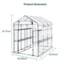 57 x 85 x 77'' Greenhouses for Outdoors, Portable Greenhouse Kit with Mesh Side Windows, PE Cover, 8 Shelves, Heavy Duty Walk in Green House - 2 of 4