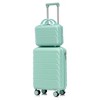 FONTOI 2 Pcs Luggage Sets 20 Inch Carry On Luggage With 14 Inch Cosmetic Case Carry On Suitcase Stylish Rolling Carry On Luggage With Wheels - 2 of 4