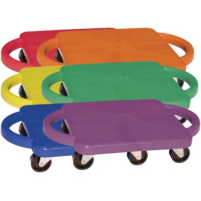 Champion Sports Colorful Scooter Board Set with Handles - 6-Pack main image 0