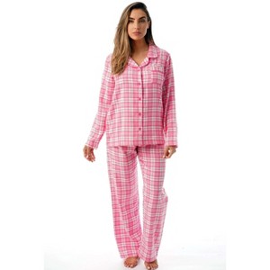 Just Love Womens Cozy Flannel Pajama Set  Warm, Long Sleeve Winter Sleepwear - 1 of 3