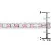 Slickblue Romantic 10.8ct Pink & Clear CZ Tennis Bracelet, 7.5-Inch Rhodium-Plated Jewelry for Women - 3 of 3