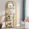 Tribesigns 70.8" 4-Tier Open Arched Bookshelf - 2 of 4