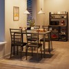 Dining Table for 4, Square kitchen Dinner Table Sets with 4 Upholstered Chairs, Space Saving Wood Modern Dinner Table , Dining Room Furniture - 3 of 4