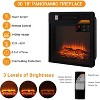 TackView  Electric Fireplace TV Stand with Built-in  Fireplace Insert, Remote Control, Storage Space for Living Room,white - 2 of 4