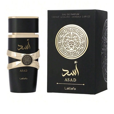 Lattafa Asad By Lattafa Men Pineapple, Black Pepper, Iris, Patchouli, Amber  Eau De Parfum Spray 3.4 Oz