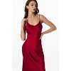 SilkSilky Women's Spaghetti Strap Long Silk Nightgown/Dress - 4 of 4