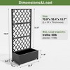 Dovelina Metal Floor Planter Climbing Trellis Planter Box - 3 of 4