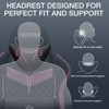 Hoffree Breathable Fabric Massage Gaming Chair Ergonomic Office PC Chair with Footrest & Adjustable - 4 of 4