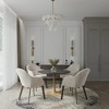 LeisureMod Bristol Round Dining Table – MDF Top with Natural Wood Steel Pedestal Base, Modern Kitchen & Dining Room Table, Accent Table - 3 of 4