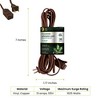GoGreen Power (GG-24809) 16/2 9ft Household Extension Cord, 3 Outlets, Brown, 9 Ft, 5-Pack - 2 of 4
