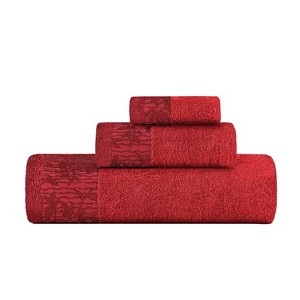 Charming Floral Accent Cotton Towel Set by Blue Nile Mills - 1 of 4