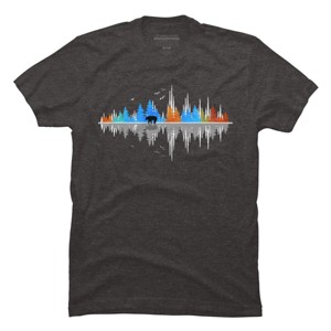 Men's Design By Humans Sounds of Nature Color Tree Notes By NomAdartStudio T-Shirt - 1 of 2